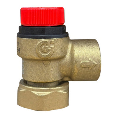 Caleffi Loose Nut 6 Bar Pressure Relief Valve A311501Cst from B&Q