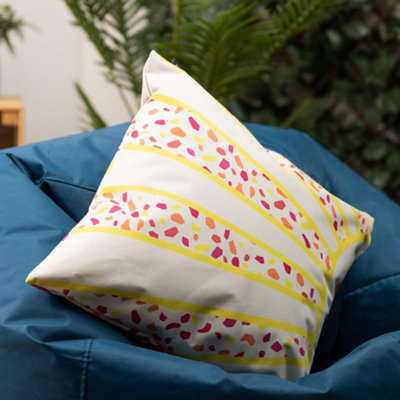 Icon Indoor And Outdoor Sun Terrazzo Waterproof Filled Cushion from B&Q