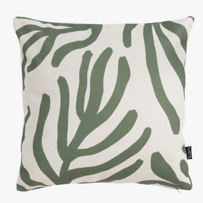 Icon Abstract Leaf Scatter Cushion Olive 43X43Cm from B&Q