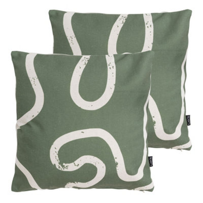 icon Indoor And Outdoor Squiggle Kyoto Set Of 2 Waterproof Filled Cushion from B&Q