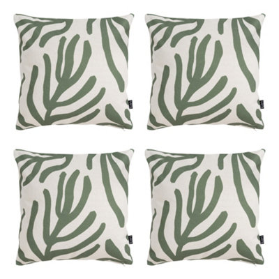 icon Kyoto Fabric Scatter Cushion 4X Leaf Print 43X43Cm from B&Q