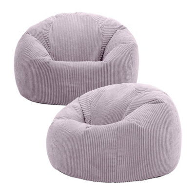Icon Kingston Classic Beanbag Corduroy Set Of 2 Purple