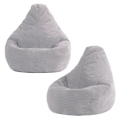 Icon Dalton Kids Beanbag Corduroy Set Of 2 Light/Grey
