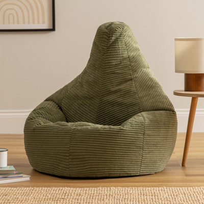 icon Dalton Medium Beanbag Corduroy Sage Green from B&Q