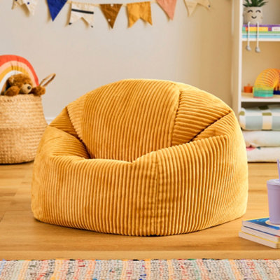 icon Kids Kingston Corduroy Classic Bean Bag, Yellow - Image 3
