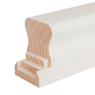 Blueprint Joinery Ltd Paint Ready Handrail 41mm Hdr Stair Handrail And Base Rail Set (H)59mm (W)59mm (L)4200mm from B&Q
