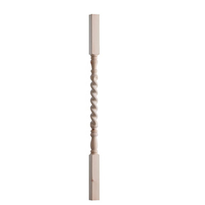 Blueprint Joinery Ltd Cambridge Pine 41mm Rope Twist Stair Spindle Trade Box 16 (H)900mm X (W) 41mm from B&Q