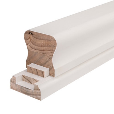 Blueprint Joinery Ltd Paint Ready Handrail 32mm Hdr Stair Handrail And Base Rail Set (H)59mm (W)59mm (L)1800mm from B&Q