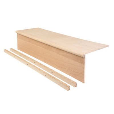 Blueprint Joinery Ltd Vfm Oak Stair Cladding Treads With Reversible Risers 12 Step Kit With Kladding Adhesive (W)1000mm X (D)300mm X (H)13mm from B&Q