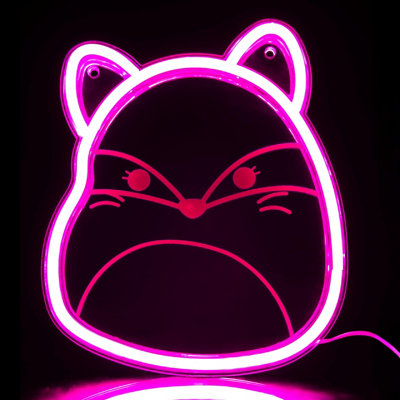 B&Q -  Squishmallows Fifi The Fox Usb Neon Wall Light Pink Led - Image 9