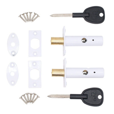 EaiRack Bolt61mm / 28mm BacksetPack 2 Bolts + 2 Keys from B&Q