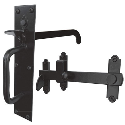 Eai Suffolk Thumb Latch Heavy Duty Gate Catch With Fixings 219X50mm Black from B&Q