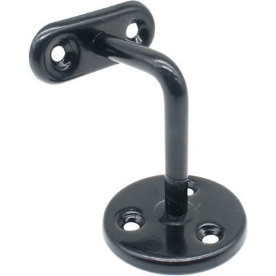 Afit Handrail Bracket Black Pack 3 Wall Mounted Strong Steel 63mm from B&Q