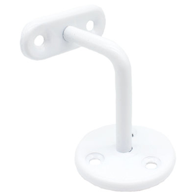 Afit Handrail Bracket White Pack 5 Wall Mounted Strong Steel 63mm from B&Q