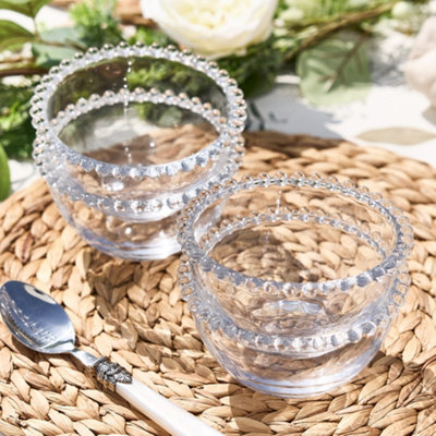 Dibor Set Of 4 Bella Perle Dinner Tableware Breakfast Bowls Side Dessert Bowls H7 X Dia13Cm from B&Q