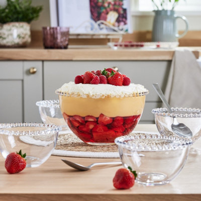 B&Q -  Bella Perle Trifle And Dessert Kitchen Baking Serving Bowl Set Wedding Decorations Ideas