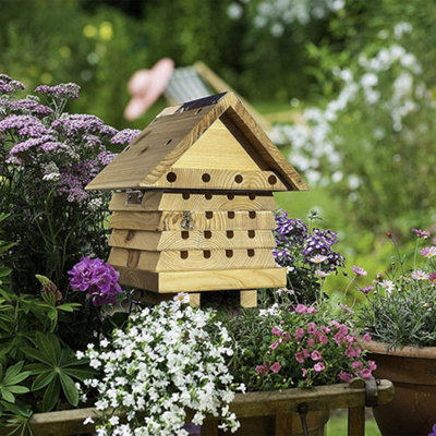 Wildlife World Interactive Solitary Bee Hive Flip Top Bee House from B&Q