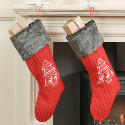 Dibor Set Of 2 Nordic Tree Xmas Christmas Gift Bag Christmas Stocking For Kids from B&Q