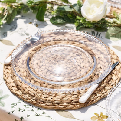 Dibor Set Of 2 Bella Perle Dinner Tableware Charger Plate Serving Plates Dia 33Cm from B&Q