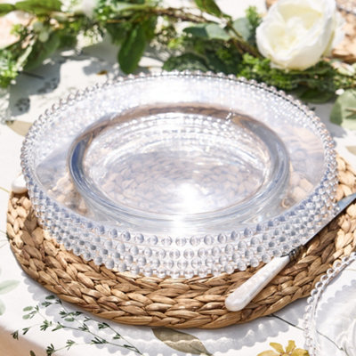 Dibor Set Of 8 Bella Perle Dinner Tableware Charger Plate Serving Plates Dia 33Cm from B&Q