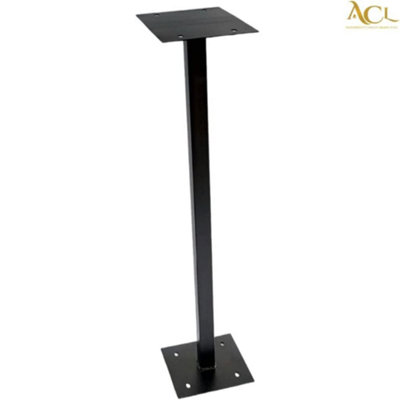 B&Q Pillar Mount For Post Box, Letterboxes, Mailboxes - Rustproof Weatherproof Black Stand For Outside Free Standing