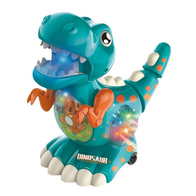 Alivio - Kids Toy Dinosaur - Walking Toy with Lights and Music - Blue - Image 3