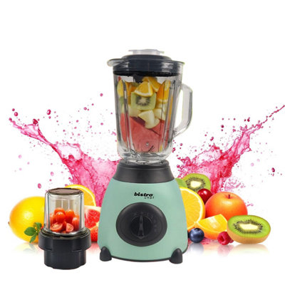 Alivio Bistro Chef 2-In-1 Ice Nuts Crushing Mixer Blender 850W Made From Glass & Stainless Steel (Green)