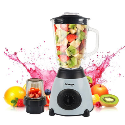 B&Q -  Bistro Chef 2-In-1 Ice Nuts Crushing Mixer Blender 850W (Blue)