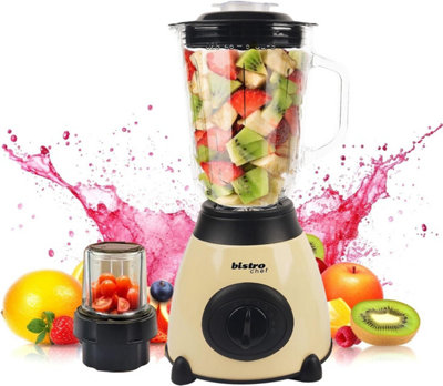 B&Q -  Bistro Chef 2-In-1 Ice Nuts Crushing Mixer Blender 850W (Beige)