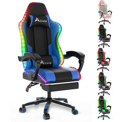 Alivio Wireless App Control Led Gaming Chair - Blue - Image 3