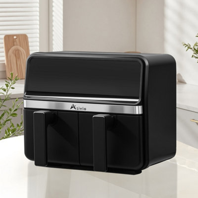Alivio 9L Dual Basket Air Fryer With Led Touch Screen14 Cooking Programs from B&Q