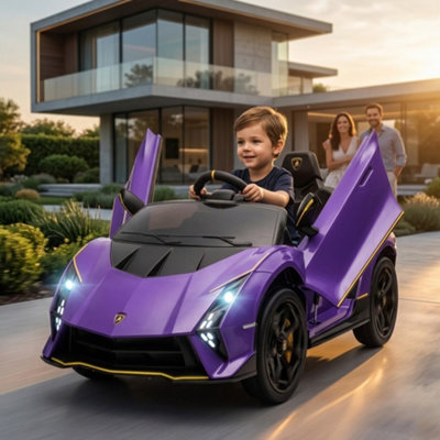 Alivio 12V Lamborghini Electric Ride On Car For Kids With 2.4Ghz Remote ControlToy Car For Toddlers Aged 3-7 Years from B&Q