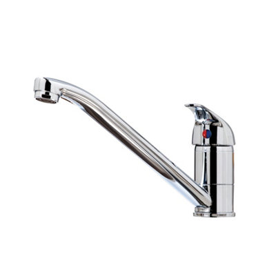 FNX Bathrooms Aruba Kitchen Tap Deck Mounted Chrome Lever Swivel Spout Mono Mixer from B&Q