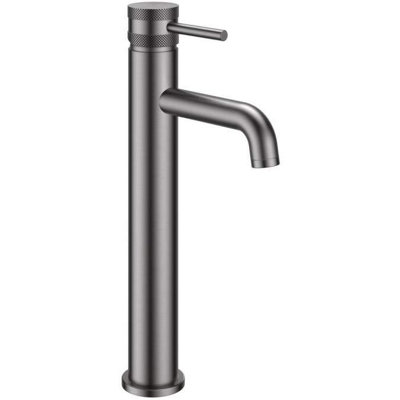 Apres Tall Mono Basin Mixer Gunmetal from B&Q