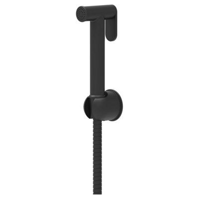 FNX Bathrooms Douche Handset Flexi Holder Black Wall Mounted Gun Handle from B&Q