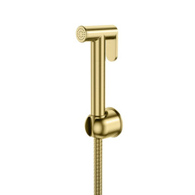 Scudo Douche HandsetFlexi And Holder Brushed Brass from B&Q