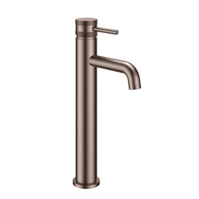 Hydros Core Tall Basin Mono Mixer Tap In Brushed Bronze from B&Q