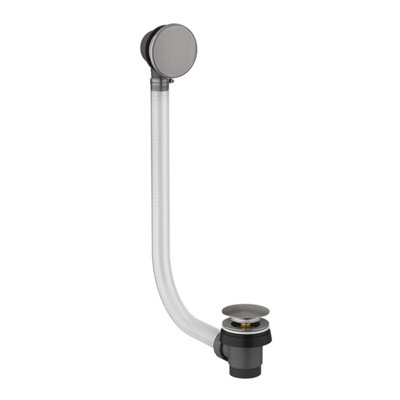 Scudo Gunmetal Bath Pop-Up Waste With Overflow from B&Q