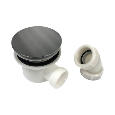 Scudo 90mm Gunmetal Fast Flow Shower Tray Waste from B&Q