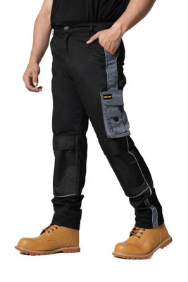 Sam Caan Light Mens Work Trousers Workwear Safety Trouser Multi Function Pockets Cargo Working Pants For Men Sty6 - 30W/30L Large B&Q