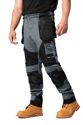 Sam Caan Mens Work Trousers Workwear Safety Trouser Holster Pockets Cargo Working Pants For Men Sty832W/30L from B&Q