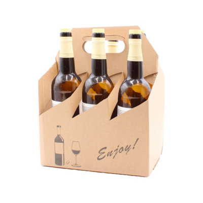 Selfhold White 6 Bottle Cardboard Carrier (Pack Of 25) from B&Q