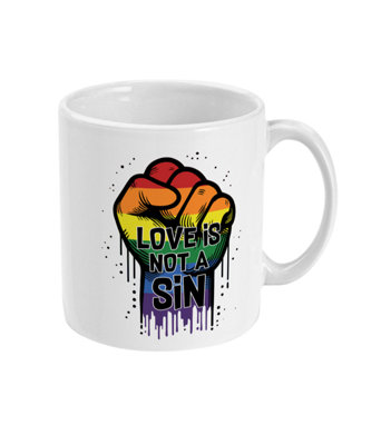 11Oz Ceramic Pride Mug Love Is Not A Sin