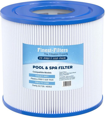 Finest-Filters Spa Filter Cartridge For Pleatco Prb17.5Sf / Unicel C-4401Ff-Prb17.5Sf-Pair from B&Q