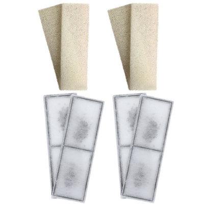 Finest-Filters 4 X Fluval U3 Compatible Plain Foam And 4 X Compatible Polymax Filter Cartridges from B&Q