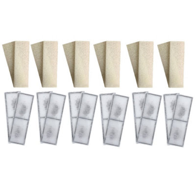 Finest-Filters 12 X Fluval U3 Compatible Plain Foam And 12 X Compatible Polymax Filter Cartridges from B&Q