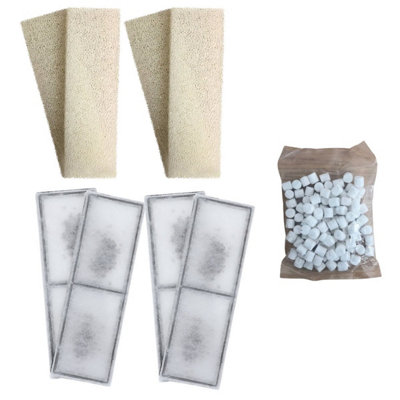 Finest-Filters 4 X Compatible Foam And 4 X Polymax Filter Cartridges And 170G Biomax For Fluval U3 from B&Q
