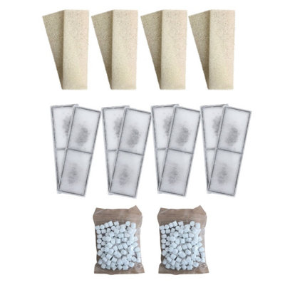 Finest-Filters 8 X Compatible Foam And 8 X Polymax Filter Cartridges And 2 X 170G Biomax For Fluval U3 from B&Q