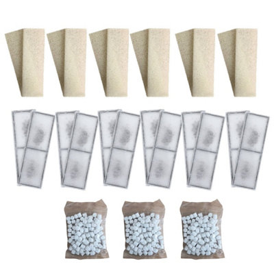 Finest-Filters 12 X Compatible Foam And 12 X Polymax Filter Cartridges And 3 X 170G Biomax For Fluval U3 from B&Q