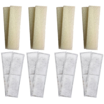Finest-Filters 8 X Fluval U4 Compatible Plain Foam And 8 X Compatible Polymax Filter Cartridges from B&Q